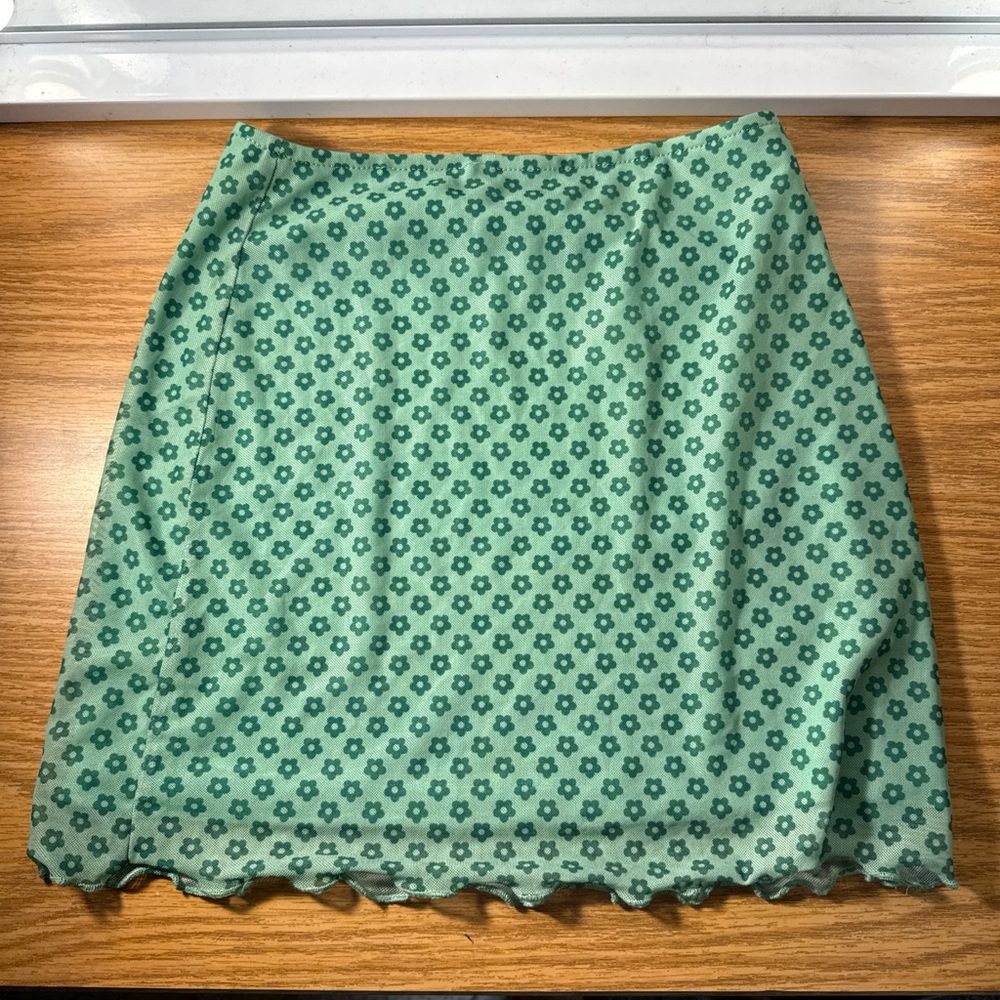 Floral Green Skirt